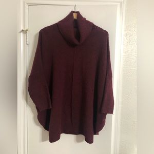 XL Maroon Turtleneck Sweater